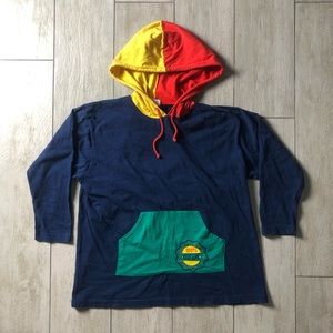 Fresh Prince Color Block Cotton Long Sleeve Hoodie